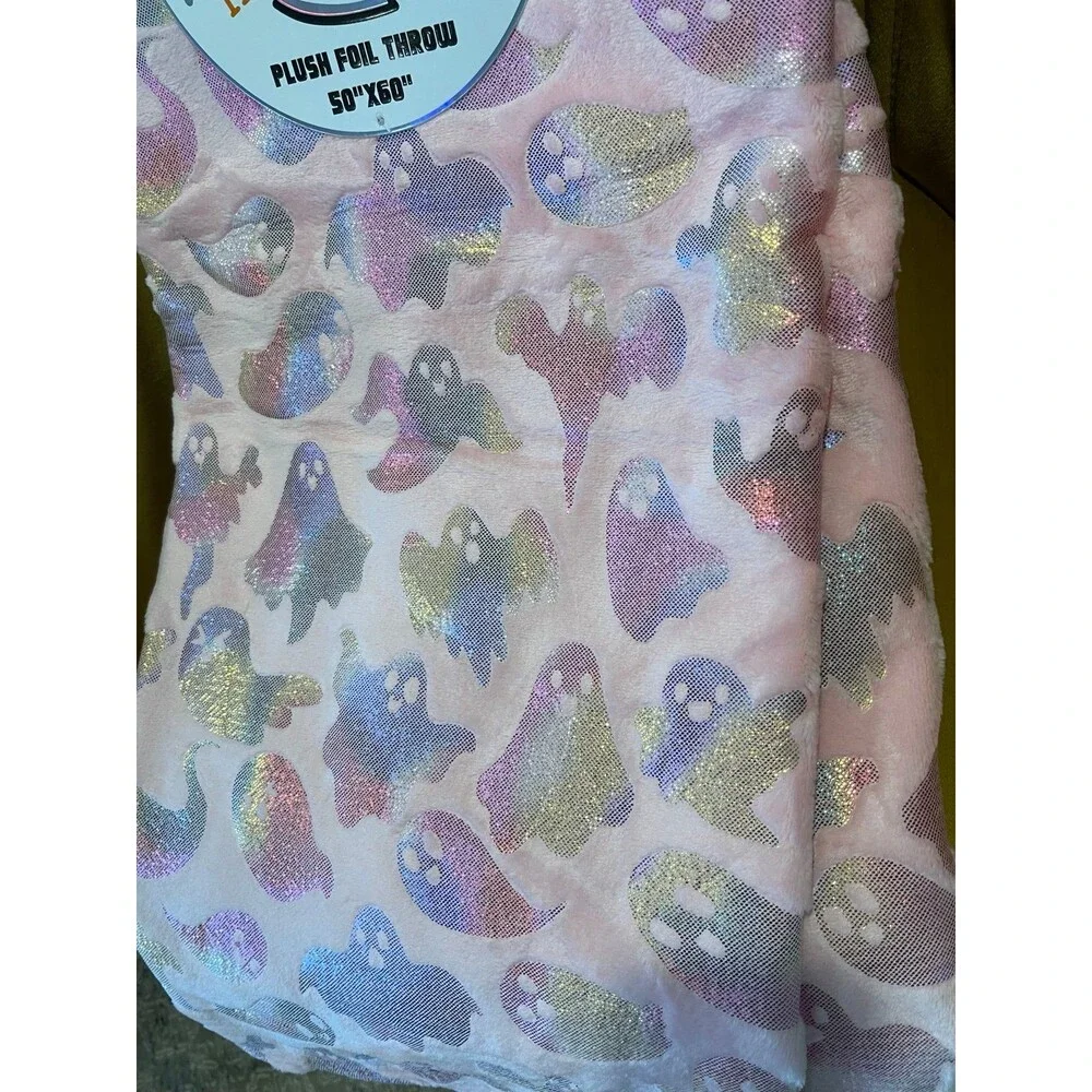 BOO Ghost Halloween Throw Blanket